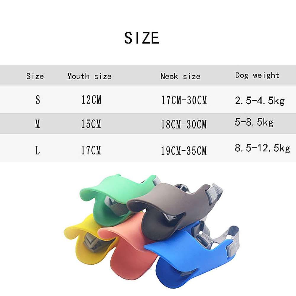 Silicone Duckbill Masks For Pet Dogs Anti-bite And Stop Barking Small And Large Dog Mouth Covers, Clothes, Collar Accessories