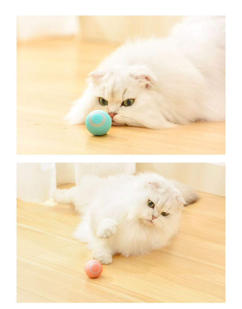 Smart Cat Ball Toys Automatic Rolling Ball Electric Cat Toys Interactive for Cats Training Self-moving Kitten Toys for Indoor