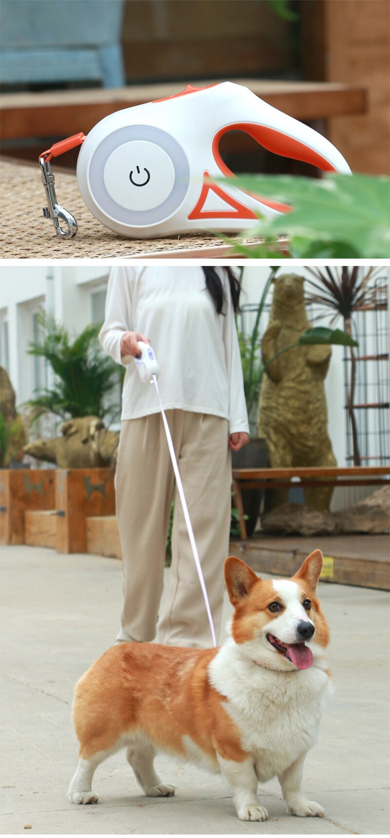 3/5M Dog Leash LED Retractable Pet Leads Traction Rope Belt Durable Large Dog Walk Run Leash Lead Automatic Cat Lead Extension