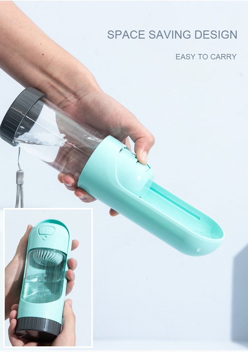 2 in 1 Portable Water Bottle for Dogs Dog Drinking Bowl for Small Large Dogs Feeding Water Dispenser Cat Dogs Outdoor Bottles