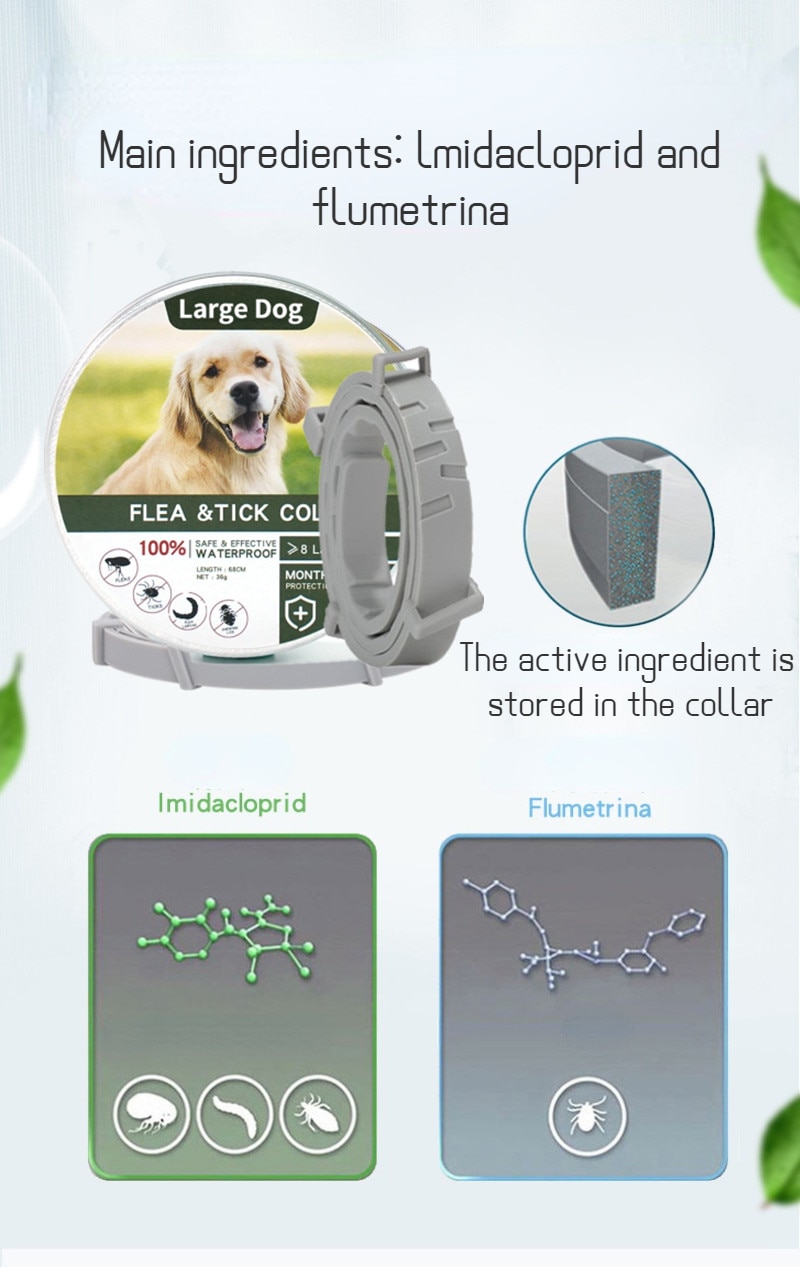 Dog Collar Pets Anti-Flea and Tick Collar Adjustable Bayer Flea Collar For Small And Medium Cat Dog Pet Products Drop shipping