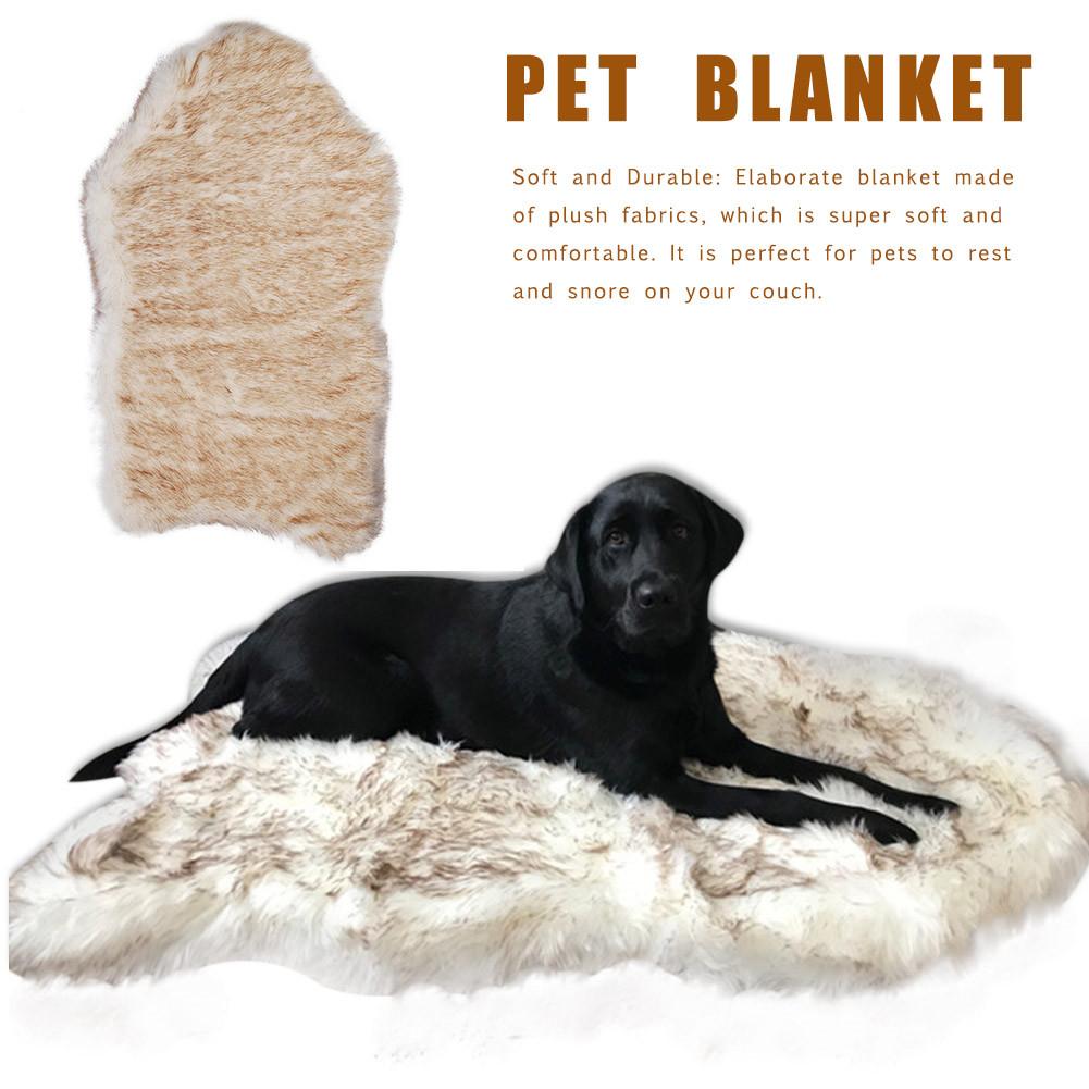 Soft Faux Fur Pet Dog Bed Mat Plush and Fluffy Pet Pad Ultra Cozy Pet Orthopedic Dog Bed Memory Foam Dog Bed