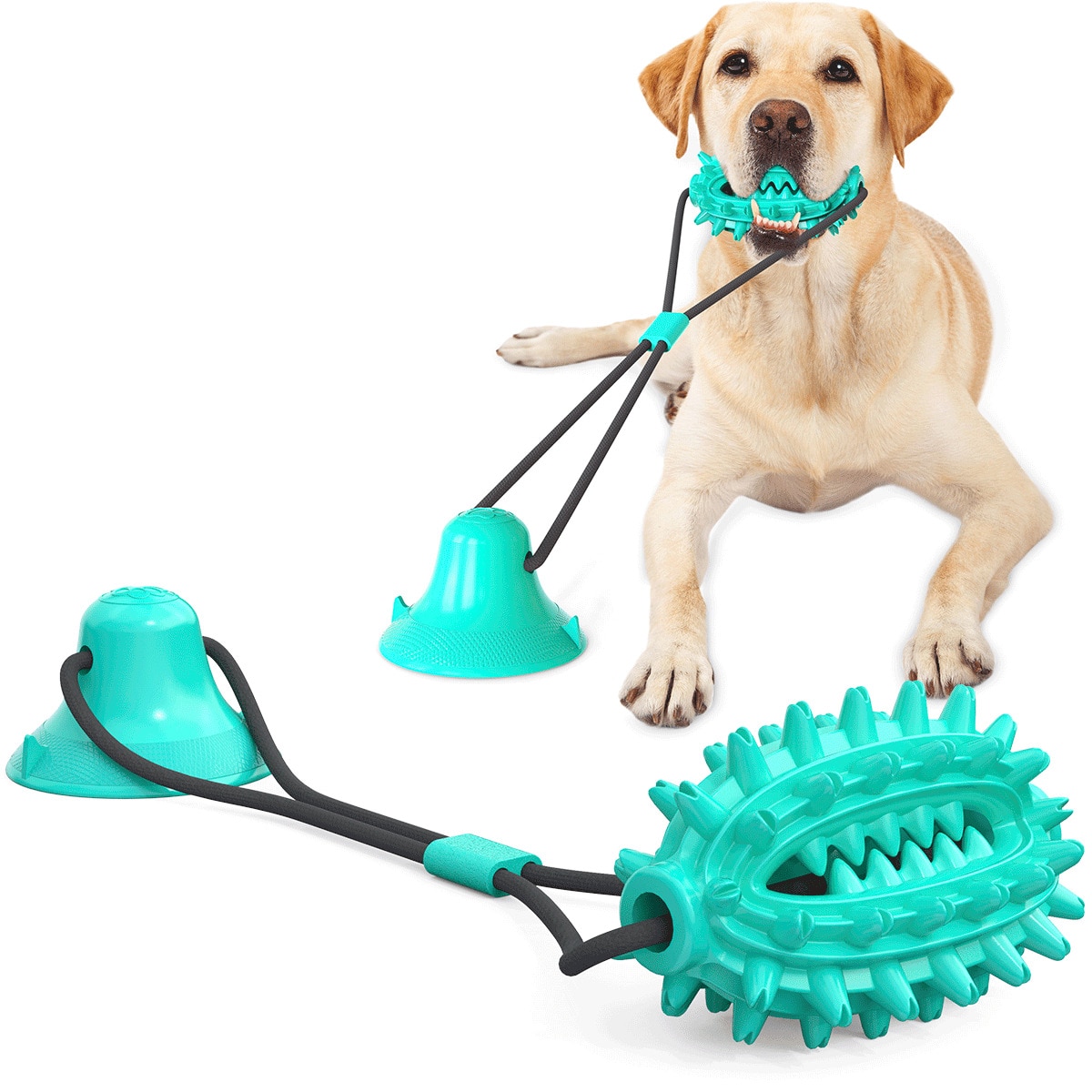 Dog Toys Silicon Suction Cup Tug Dog Toy Pet Dogs Push Ball Toy Pet Tooth Cleaning Dog Toothbrush for Puppy large Dog Biting Toy