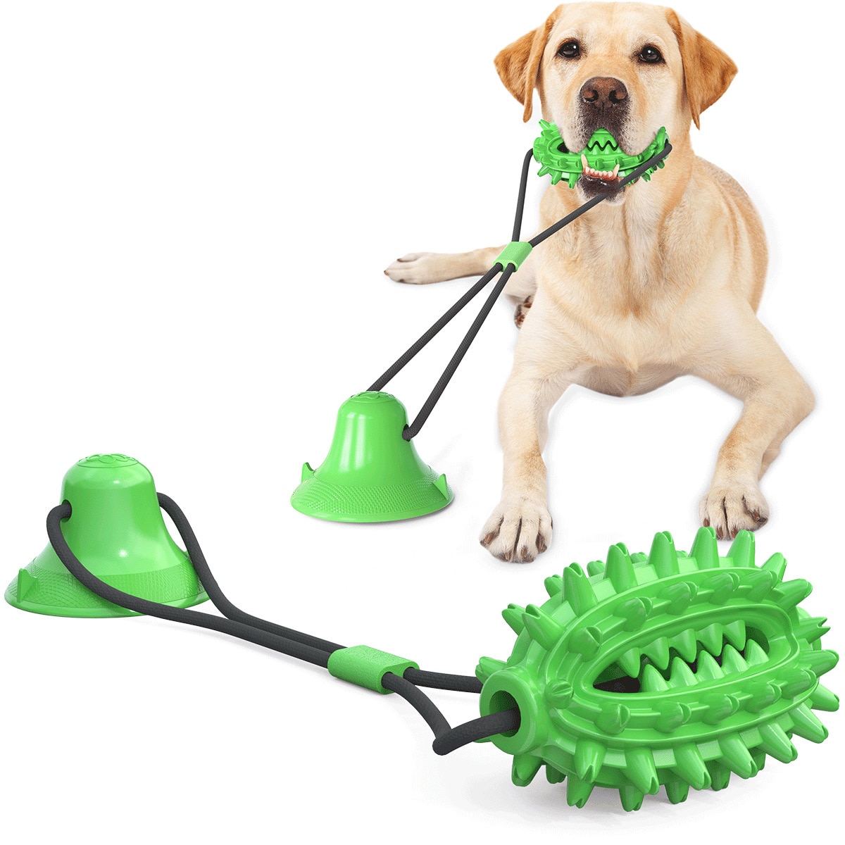 Dog Toys Silicon Suction Cup Tug Dog Toy Pet Dogs Push Ball Toy Pet Tooth Cleaning Dog Toothbrush for Puppy large Dog Biting Toy