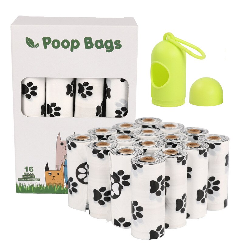 20 Rolls Dog Poop Bag 100% Biodegradable Eco Friendly Dogs Waste Bags with Dispenser Collector Garbage Pooper Bags for Puppy