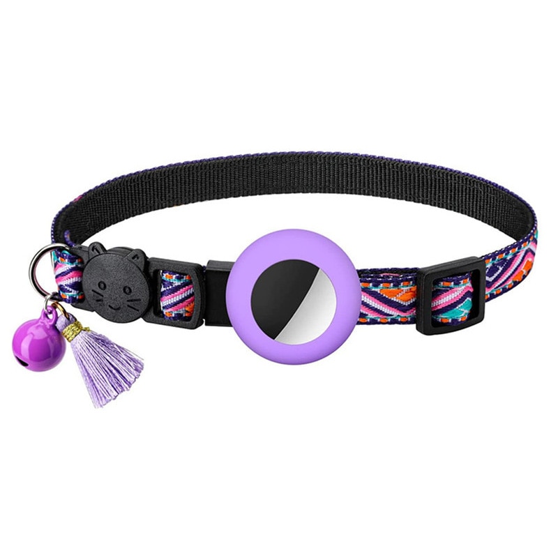 New Airtag Collar Adjustable Pet Collar For Cat Puppy Anti-lost Pet Necklace With Airtags Holder Dog Cat Accessories With Bell