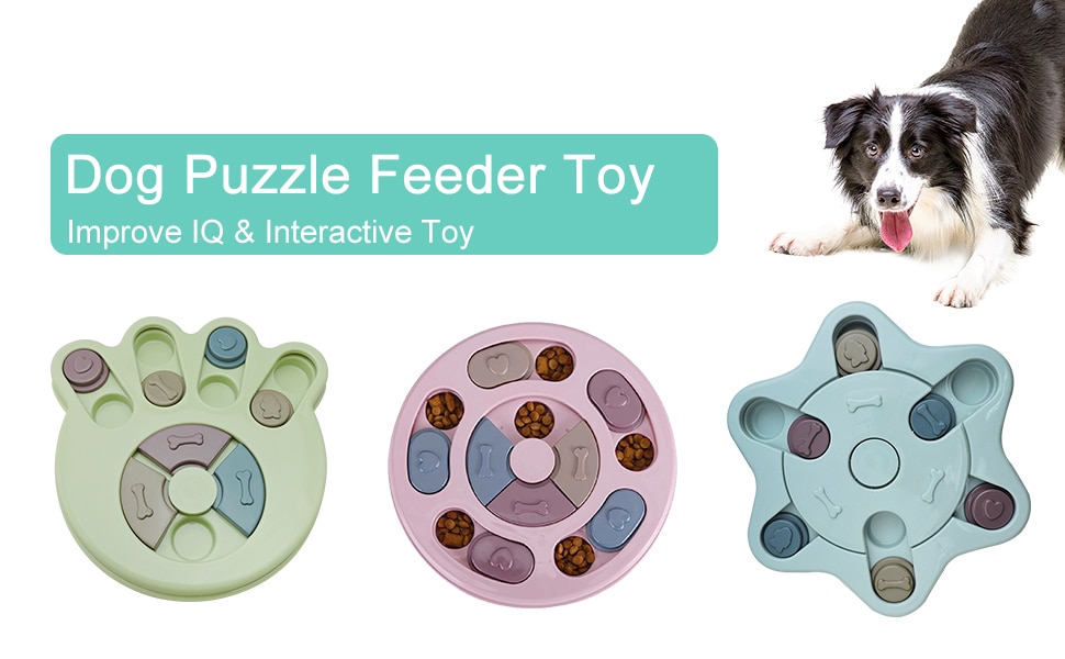 Dog Puzzle Toys Slow Feeder Interactive Increase Dogs Food Puzzle Feeder Toys for IQ Training Mental Enrichment Dog Treat Puzzle