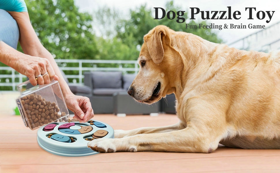 Dog Puzzle Toys Slow Feeder Interactive Increase Dogs Food Puzzle Feeder Toys for IQ Training Mental Enrichment Dog Treat Puzzle