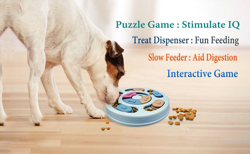 Dog Puzzle Toys Slow Feeder Interactive Increase Dogs Food Puzzle Feeder Toys for IQ Training Mental Enrichment Dog Treat Puzzle