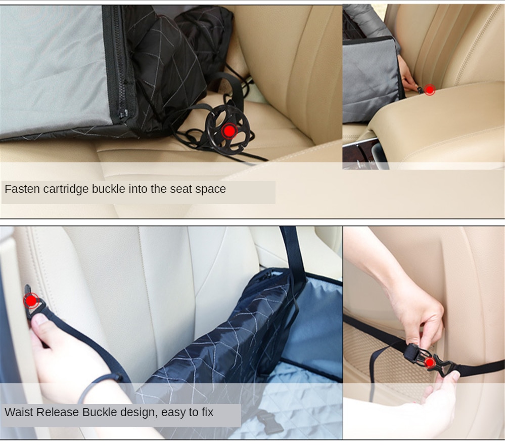 Travel Dog Car Seat Cover Co-pilot 900D Nylon Pet Car Seat 2 in 1 Carrier For Dogs Waterproof Outdoor Folding Pets Bag Hammock