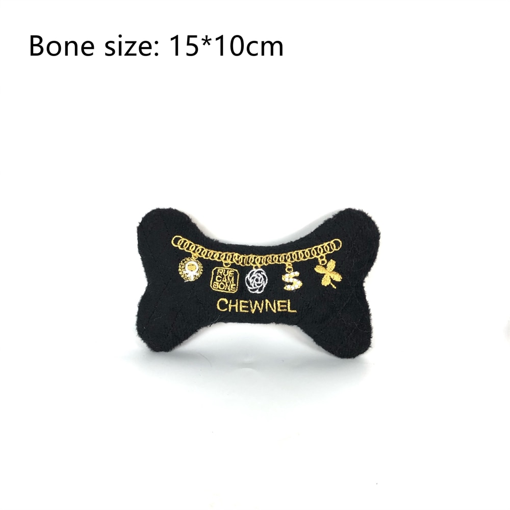 Luxury Dog Toy Molar Dog Chew Toys Dog Fashion Designer Squeak Toy Unique Squeak Plush Bone Cup Passion for Pet Supplies