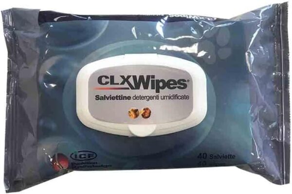 ICF | CLX Wipes | Dog Wipes Antibacterial + Antifungal | Pet Cat & Dog Grooming Wipes for Cleaning Ear, Eye, Paw & Bums | Dog Cleaning Wipes | 40 Pack