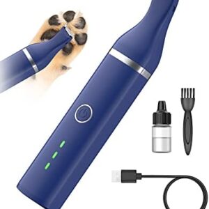 oneisall Paw trimmer for dogs, quiet dog clipper, paw shaver, dog for paws, eyes, ears, face, body (blue)