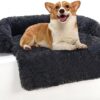 VERTUPET Couch Cushion for Dogs and Cats, Plush Dog Mat, Large Dog Sofa, Dog Cushion, Washable, Waterproof and Non-Slip Dog Mat with Zip for Small Dogs (M, Dark Grey)