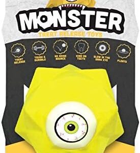 Aussie Dog Monster Treat Release Dog Toy, Yellow, Yellow