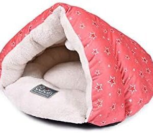 PETCUTE Cat Cave Beds Cat Pouch Bed Cozy Padded Kitten Bed Warm Fleece nest for cat Sleeping Bed Washable