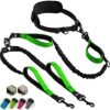 SparklyPets Hands Free Double Dog Leash – Dual Dog Leash for Medium and Large Dogs – Dog Leash for 2 Dogs with Padded Handles, Reflective Stitches, No Pull, Tangle Free