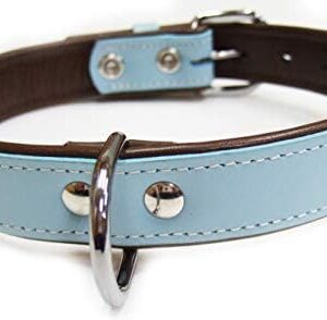 ONS Neo Leather Charm Heart Collar Blue #24