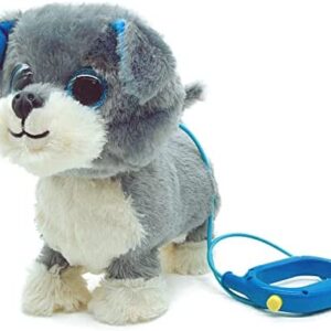 YH YUHUNG Walking Toy Dog with Remote Control Leash,Barking,Tail Wagging Electronic Plush Dog Interactive Pets Puppy(Blue)