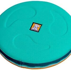 Ruffwear, Hover Craft Flying Disc Dog Toy, Long-Distance Fetch, Floats in Water, Aurora Teal, Large