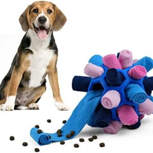 Larimuer Snuffle Ball for Dogs, Snuffle Rug Snuffle Toy, Interactive Dog Toy, Portable Pet Snuffle Ball Toy for Small, Medium Dogs, Pet (Royal Blue)