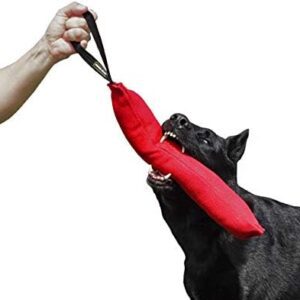 Dingo Gear Nylcot Bite Tug for Dog Training K9 IGP & Fun 1 Handle Red 45 x 8 cm
