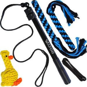 WOOFERS® Length-Adjustable Stimulator for Dogs, Robust and Washable Handle, Fun and Physical use, Large and Small Dogs, Stimulator Including 2 Ropes + Duck Bait + Replacement Rope