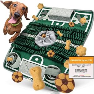 DOGPARENTS® Sportarena Sniffing Rug for Dogs with 8 Training Elements, Extremely Robust Dog Toy for Large and Small Dogs, Intelligence Toy for Dogs (Green)