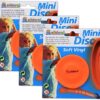 alldoro 63055 - Set of 3 Mini Disc Neon Discs, Diameter 6.5 cm, Made of Soft Silicone, Pocket Discus, Small, Throwing Game up to 60 Metres Range, Outdoor Sports for Children, Adults and Dogs, Orange
