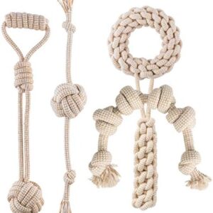 Dog Toy Made of Natural Cotton and Linen, Natural and Non-Toxic, to Develop The Intelligence of Dogs, Various Dog Ball Accessories, Perfect Starter Set