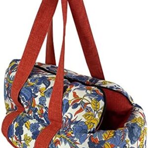 ARLANDA Small Dog Walking Bag with Shoulder Strap, Hook, Zipper and Internal Safety Collar, Comfortable and Safe Pet Travel Bag