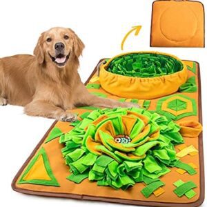 AWOOF Snuffle Mat for Dogs, 34.6" x 19.6" Dog Feeding Mat, Sniff Mat Interactive Dog Puzzle Toys, Enrichment Nosework Feed Games for Stress Relief and Slow Eating Encourages Natural Foraging Skills