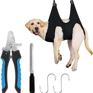 Aila Dog Care Hammock Set, Professional Claw Scissors for Dogs and Cats, Nail File Stainless Steel, pet Care.