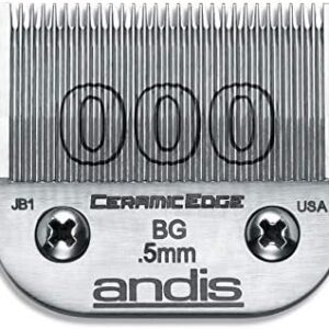 Andis 64480 CeramicEdge Carbon-Infused Steel Clipper Graduation For Close Cutting, Chrome, 1 Count (Pack of 1)