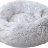 Astorpet Dog and Cat Bed Doughnut Cush Bed Large Medium and Small Pets Comfortable and Comfortable Washable (Light Grey, S)