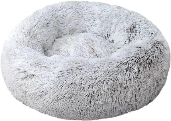 Astorpet Dog and Cat Bed Doughnut Cush Bed Large Medium and Small Pets Comfortable and Comfortable Washable (Light Grey, S)