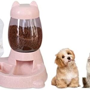 Automatic Food and Water Dispenser for Small and Medium Pets Pink