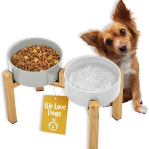 B&P Dog Bowl - Feeding Bowl [Ceramic] Raised Feeding Station Water Bowl Dog Bowl Set Bowl Feeding Bar Feeding Bowl Dog - Small Medium Size 400 ml - Choose Colour Now