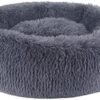 BVAGSS Anxiety Dog Bed, Round Dog Beds Cat Bed Mattress Marshmallow Fluff Nest Calming Dog Bed for Small/Medium/Large Dogs XH034 (Diameter:80cm, Dark Grey)