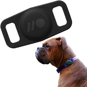Case-Mate Airtag Dog Collar Holder - Water Resistant Airtag Holder Dog Tag - Lightweight, Protective Airtag Case for Dog Collar - Pet Collar Airtag Loop - Compatible with Cat/Dog Collars - Black