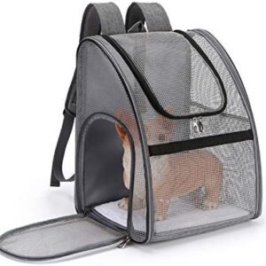 Cat Carrier Breathable Dog Carrier Backpack Lightweight Portable Pet Body Carrier Great for Carrying Puppy Cats Black