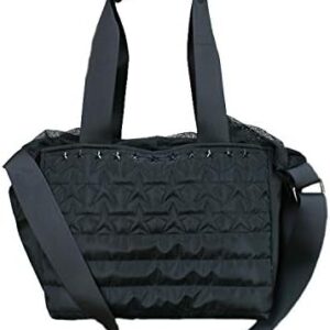 D-O G Star Quilted 2-Way Carry Bag, Black, for Pets