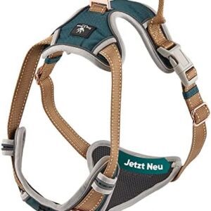 Dog & Dress Rocket Dog Harness, Green/Brown, Rose Gold, Breathable, Reflective, Stain Resistant, Adjustable for Small Dogs