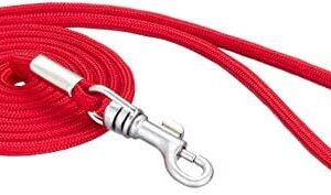 Doggyman Thin Round Leash Red for Ultra-Small Dogs, 4mm
