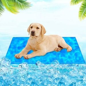 Dolahovy Dog Cooling Mat, Pet Cooling Mats Durable Ice Mats for Dogs Waterproof Self Cooling Pad Non-Toxic Gel Dog Sleeping Mat Cool Dog Cooling Bed for Cat Small Medium Large dog Summer