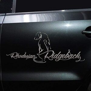 Generic Car Sticker Rhodesian Ridgeback M2 Sticker for Car Sticker Dog Sticker (Silver, 45 x 18 cm)
