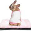 Mora Pets Dog Blanket Dog Mat Fluffy and Soft Dog Bed Washable for Small Medium Dogs Cat Blanket for Cats Dog Cushion Grey 74 x 53 cm