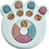 NA ChenYu Dog Puzzle Feeder Toy, Slow Feeder Dog Bowl, Educational Toy Feeder, Improve Dog IQ Treatment Dispenser Interactive Snack Feeding Bowl (Blue)
