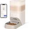Nooie Pet Feeder, Smart Automatic Cat Feeder, 2.4GHz Wi-Fi, 3.8L Dry Food Dispenser, Portion Control, Low Food Detection, Real-Time Alerts, Clog-Free, Stainless-Steel Bowl, Suitable for Small Dogs