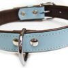 ONS Neo Leather Charm Heart Collar Blue #24